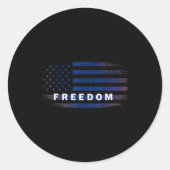 American Flag Dom  Ronde Sticker (Voorkant)