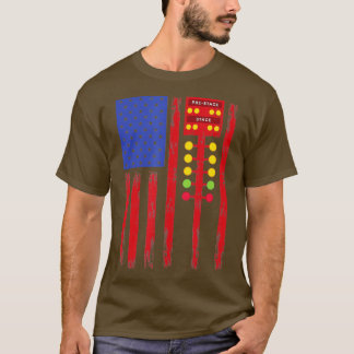American Flag Drag Strip Free Light Dragster T-shirt