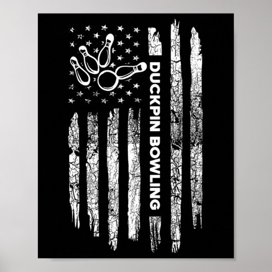 American Flag Duckpin Bowling - Duckpin Bo Poster (Voorkant)