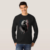American Flag Eagle 4th Of July Independence Day P T-shirt (Voorkant volledig)