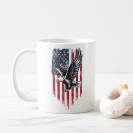 American Flag & Eagle Gift – Patriottische Vader Koffiemok