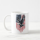 American Flag & Eagle Gift – Patriottische Vader Koffiemok (Links)