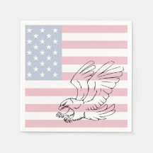 American Flag Eagle Patriottische Papieren servett