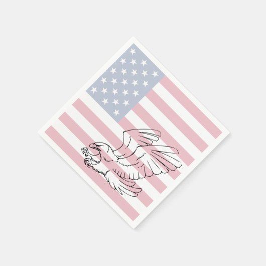 American Flag Eagle Patriottische Papieren servett Servetten (Hoek)