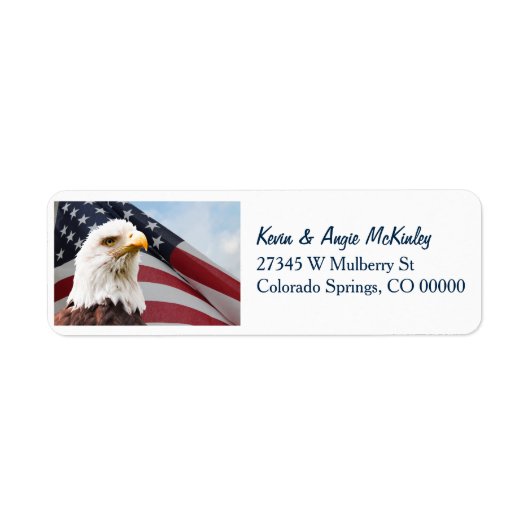 American Flag Eagle Return Address Label (Voorkant)