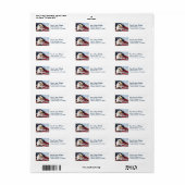 American Flag Eagle Return Address Label (Full Sheet)