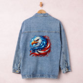 American Flag Eagle Royal Luxury Denim Jacket (Hangar)
