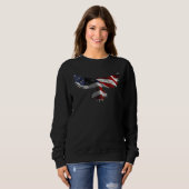 American Flag Eagle Tshirt USA 4th of July Patriot (Voorkant volledig)