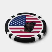 American Flag en Eagle Casino Kwaliteit Poker Chip (Enkel)