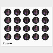 American Flag Epilepsy Awareness Support Tie Dye Ronde Sticker (Vel)