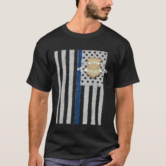 American Flag Essential Police Law Enforcement Pat T-shirt (Voorkant)