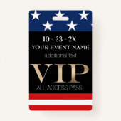American Flag Event VIP Pass Badge (Voorkant)