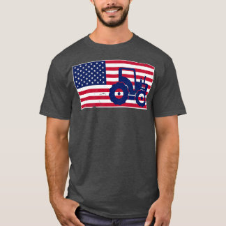 American Flag Farmer Boerderij Farming USA Patriot T-shirt