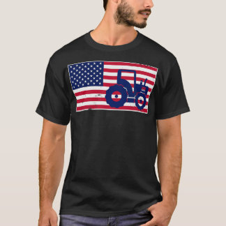 American Flag Farmer Boerderij Farming USA Patriot T-shirt