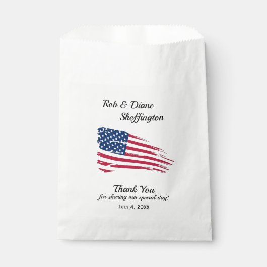 American Flag Favor Bag Bedankzakje (Voorkant)