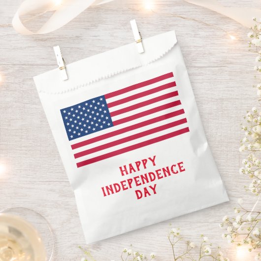 American Flag Favor Bag Bedankzakje (Geknipt)