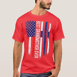 American Flag & Finland Flag Best Grandmother Ever T-shirt