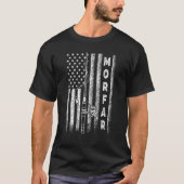 American Flag Fishing Morfar T-shirt (Voorkant)