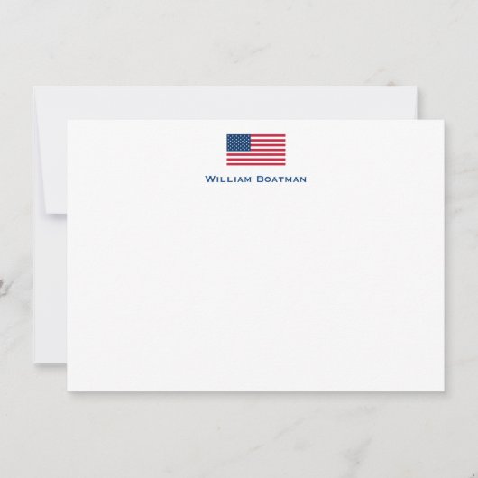 American Flag Flat Note Card Notitiekaartje (Voorkant)