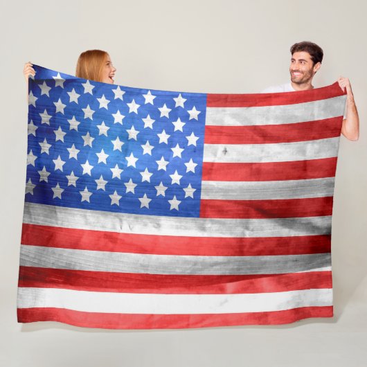 AMERICAN FLAG FLEECE DEKEN (In situ)