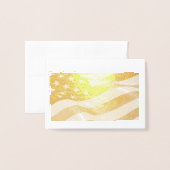 American Flag Folie Card Kaarten (Voorkant met envelop)