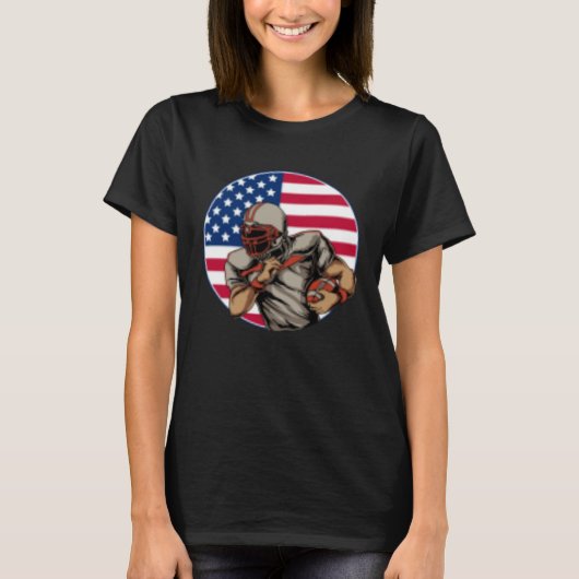 American Flag Football Is All There Is Sunday Game T-shirt (Voorkant)