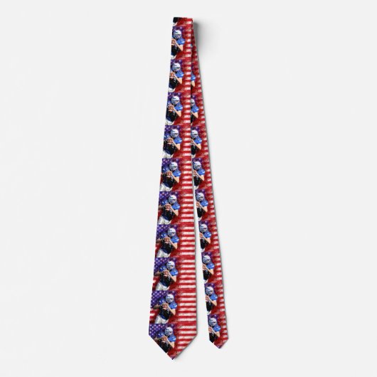 American Flag Football Patriotic Neck Tie Stropdas (Voorkant)