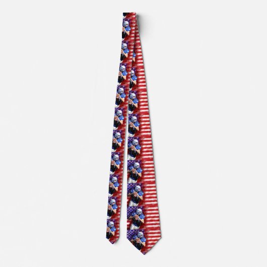 American Flag Football Patriotic Neck Tie Stropdas (Achterkant)