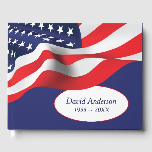 American Flag for Veteran Funeral Gastenboek (Voorkant)
