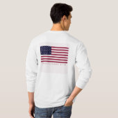 American Flag Front Pocket Long Sleeve EST 1776 T-shirt (Achterkant volledig)
