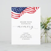 American Flag Funeral Deel een Geheugenteken (Staand voorkant)