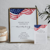 American Flag Funeral Deel een Geheugenteken