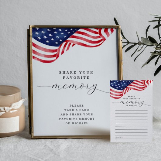 American Flag Funeral Deel een Geheugenteken