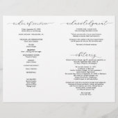 American Flag Funeral Program Sjabloon voor Servic Flyer (Achterkant)