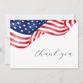 American Flag Funeral Thank You Cards Bedankkaart (Voorkant)