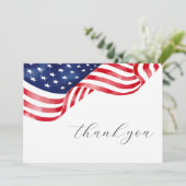 American Flag Funeral Thank You Cards Bedankkaart (Staand voorkant)
