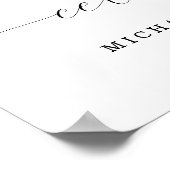 American Flag Funeral Welcome Sign Poster  (Hoek)