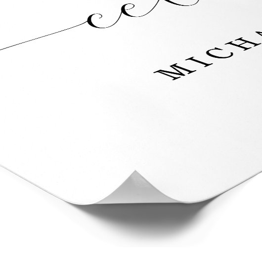 American Flag Funeral Welcome Sign Poster  (Hoek)