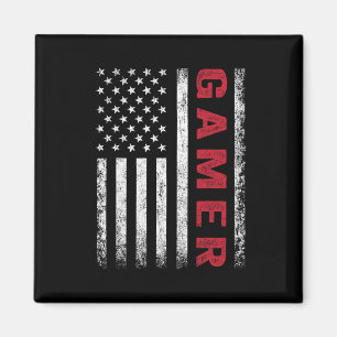 American Flag Funny Gamer Gift Video Games jongens Magneet