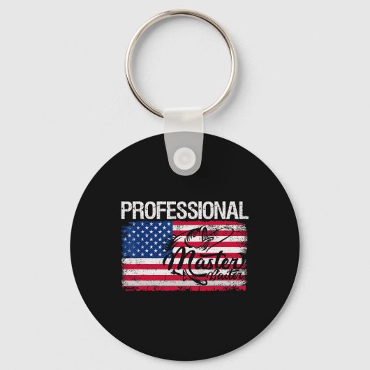 American Flag Funny Gevist Retro Professional Mas Sleutelhanger (Voorkant)
