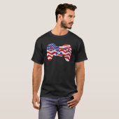 American Flag Gamer Video Game Player boys Tiener  T-shirt (Voorkant volledig)