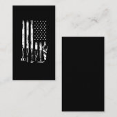 American Flag Garage Tools Proud Carpenter USA Visitekaartje (Voorkant / Achterkant)