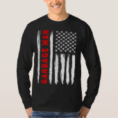 American Flag Garbage Man US USA Flag T-shirt (Voorkant)