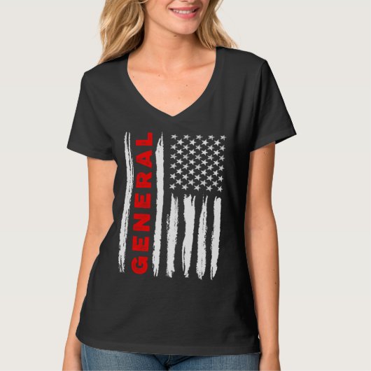 American Flag General US USA Flag T-shirt (Voorkant)