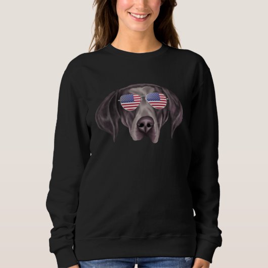 American Flag German Shorthaired Pointer Dog Ameri Trui (Voorkant)