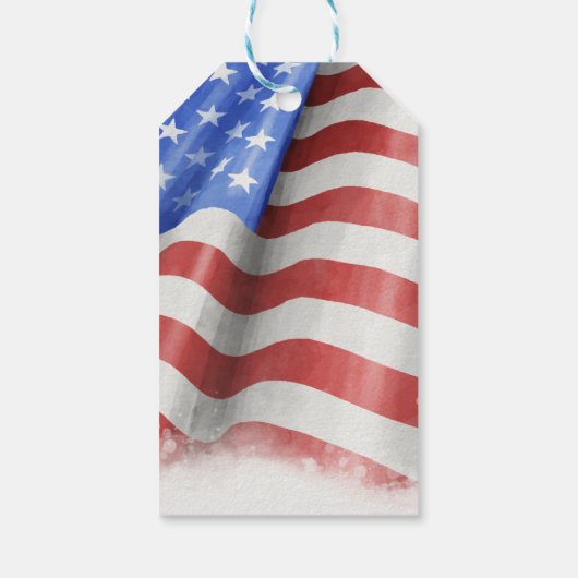 American Flag Gift Label Cadeaulabel (Achterkant)