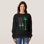 American Flag Giraffe St Patricks Day Animal Shamr Trui (Voorkant volledig)