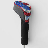 American Flag Glas in lood Golf Driver Head Hoesje Golfheadcover (Schuin)