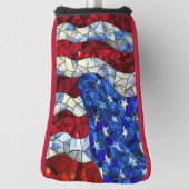 American Flag Glas in lood Golf Putter Head Hoesje Golfheadcover (Draai 90)