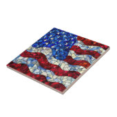 American Flag Glas in lood Keramische Tegel Tegeltje (Zijkant)